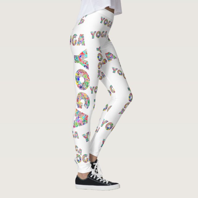 Färgstarka Yoga Women's Workout Walking Leggings (Höger)