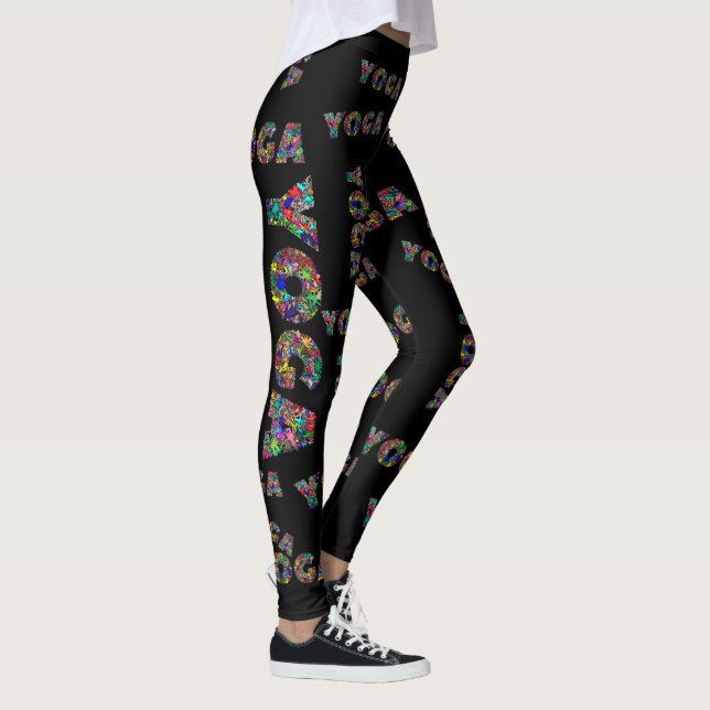 Färgstarka Yoga Women's Workout Walking Leggings (Höger)