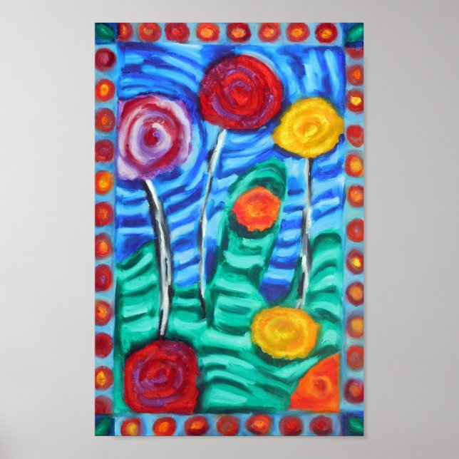 Färgstarkt, kvismiskt Träd Poster (Framsidan)