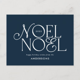 Färgstarkt, ljust Noel-geometriskt skript Helg Vykort