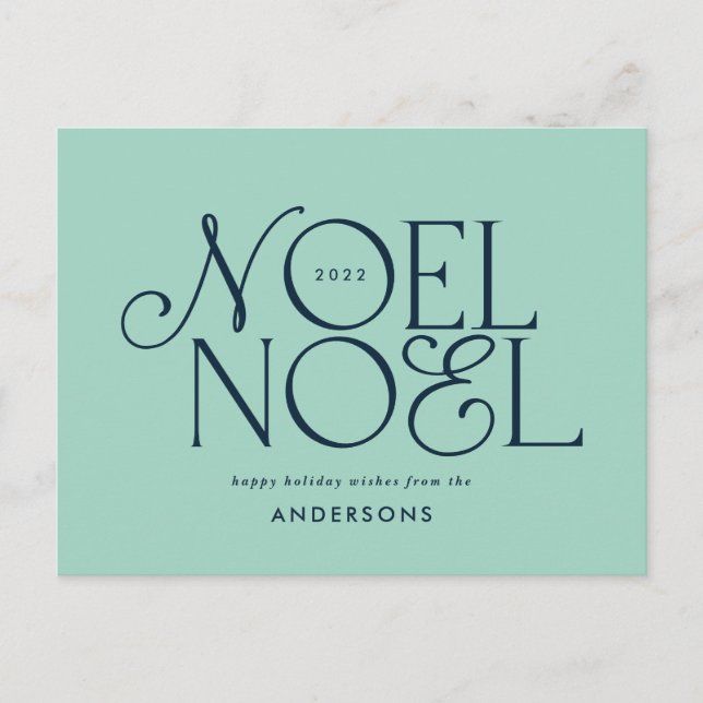 Färgstarkt, ljust Noel-geometriskt skript Helg Vykort (Framsida)