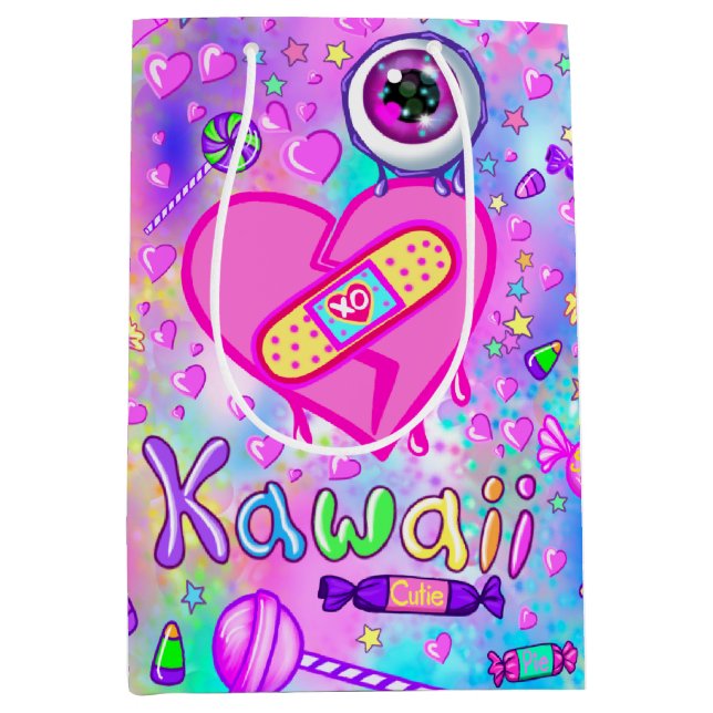 Färgstarkt sött Jag älskar Kawaii - Medelstor pres (Framsidan)