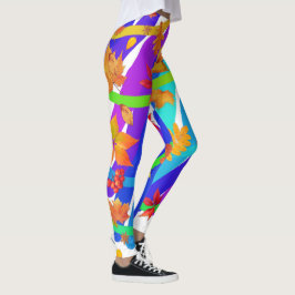 Färgstift av löv leggings