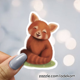 Färgstift för Cute Red Panda Klistermärken