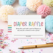Färgstift för färgat stift Diaper Raffle Baby Show