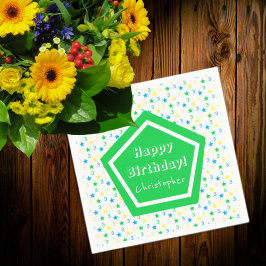 Färgstjärnor Boys 3:e födelsedag Pappersservett