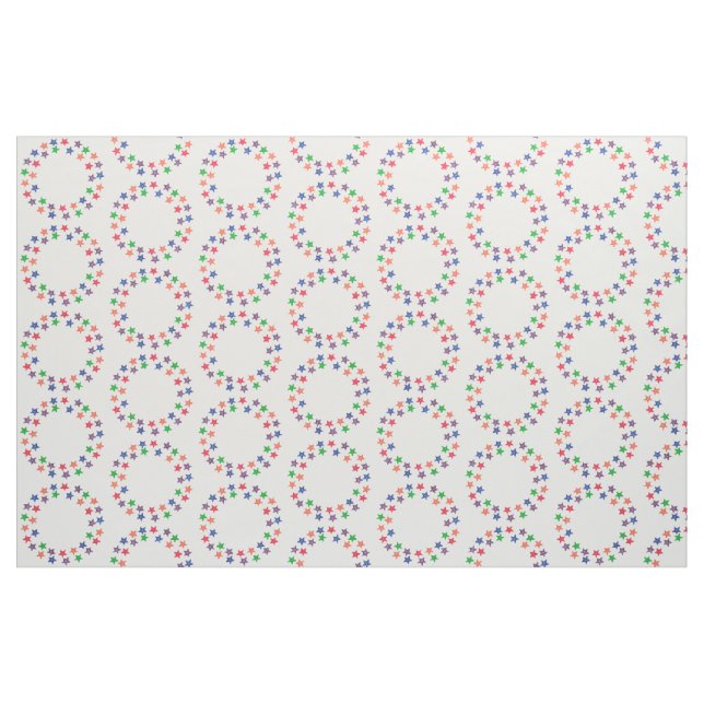 Färgstjärnor Circles Round Mönster Fabric Tyg (Fat Quarter)