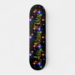 Färgstjärnor Personlig Namn Skate Board