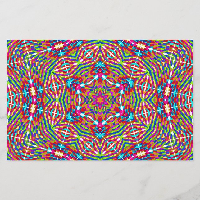 Färgstöt Mandala Brevpapper (Framsida)