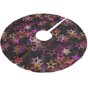 Färgstreck Dance Whimsical Julgransmatta Borstad Polyester