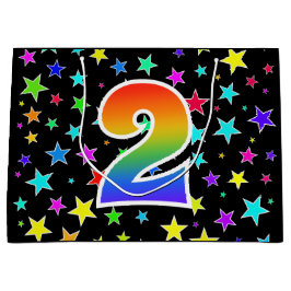 Färgstreck + Rainbow Mönster "2" Händelsenummer