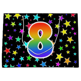 Färgstreck + Rainbow Mönster ’8’ Händelsenummer