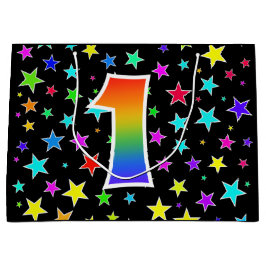 Färgstreck + regnbåge Mönster "1" Händelsenummer