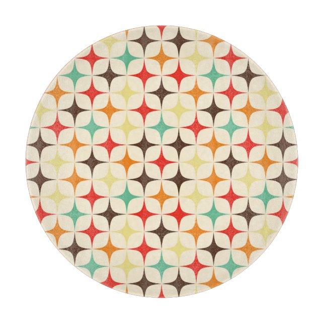 Färgstreck Retro Geometric Mönster (Framsidan)