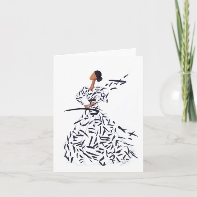 Färgstreck Tack Kort (Framsida)