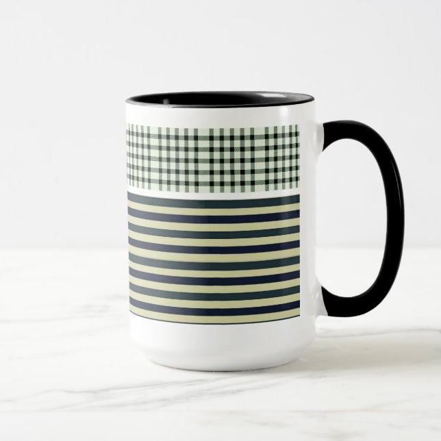 Färgstrupt kaffe mönster mugg (Höger)