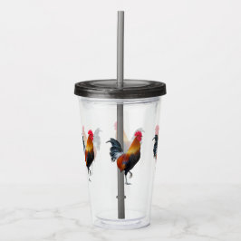 Färgstrykmedel av Tuppar akryl Tumblers Take Away Mugg