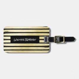 Färgstrykning av svart guld-elegant bagagebricka