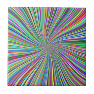 Färgstrykningar vid Spiral Swirl Optical Illusion Kakelplatta