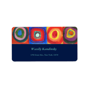 Färgstudie av Wassily Kandinsky Adressetikett