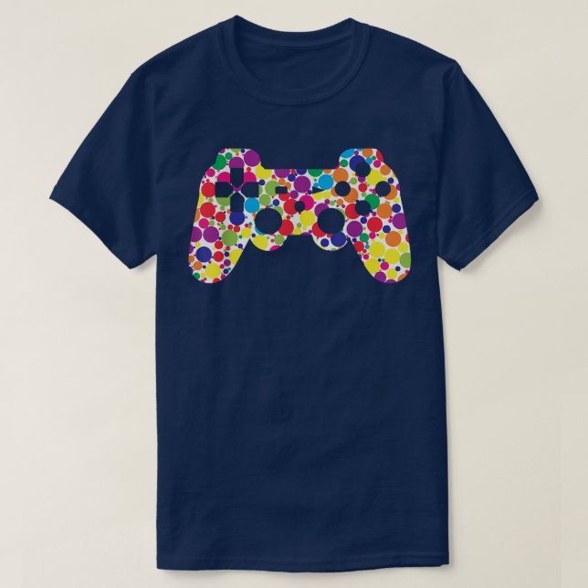 Färgstyrenhet för Polka-punktspel Internationell D T Shirt (Design framsida)