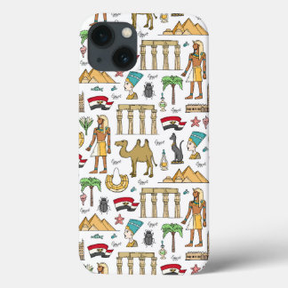 Färgsymboler av egyptenmönster
