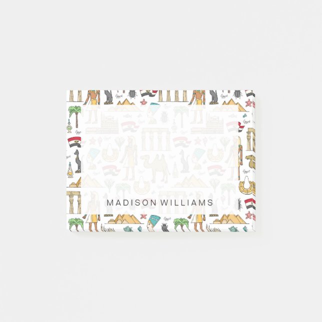 Färgsymboler av egyptenmönster post-it block (Framsida)