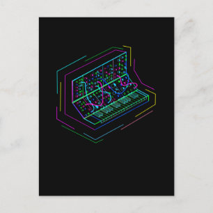 Färgsyntet Tangentbord analog Drum Synthesizer Vykort