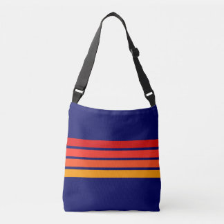 Färgt 70-tal 80-tal Retro Stripe Rand Axelväska