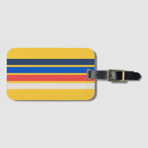 Färgt 70-tal 80-tal Retro Stripe Rand Bagagebricka