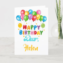 "Färgt Blegon Grattis på födelsedagen-kort Helgkort