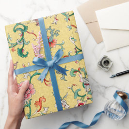 Färgt blommönster Figursätta Pappert Presentpapper