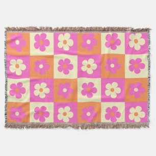 Färgt Blommönster Retro BOHO-Chic Filt