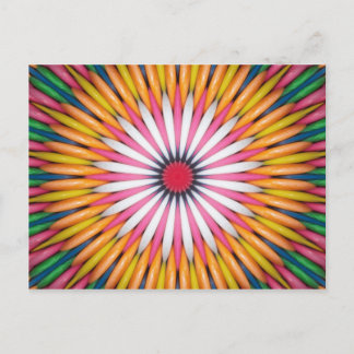 Färgt Bubble Gum Digital Art-vykort Vykort