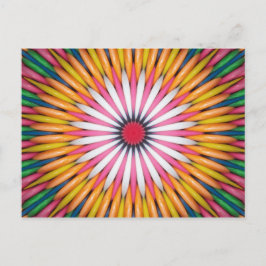 Färgt Bubble Gum Digital Art-vykort Vykort