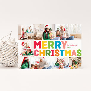 Färgt God jul år i bild 6 foto Julkort