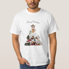 Färgt Kreativ - minimalt Julgran-foto T Shirt