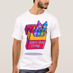 Färgt Kritor Låt oss Hämta matris T Shirt