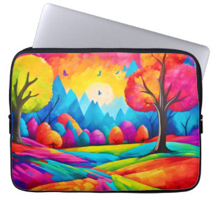 Färgt liggande i Dreamlike Art Stil Laptop Fodral