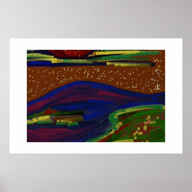 Färgt liggande Poster bild (Framsidan)