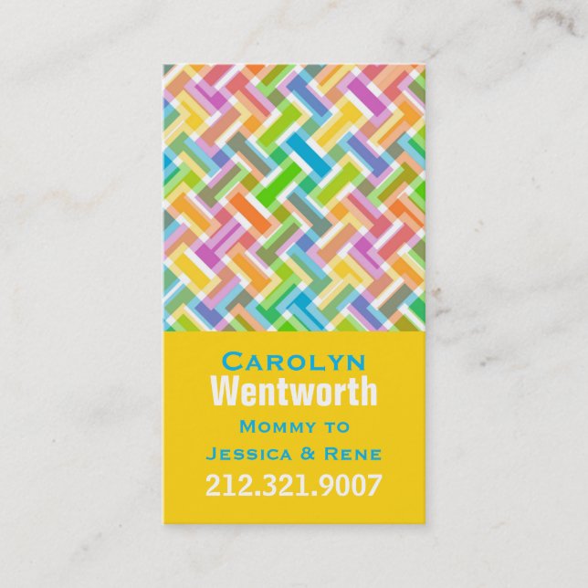 Färgt nätverkskort för Mönster Mamma (Framsida)