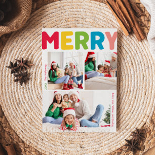 Färgt och nyttigt år i granskningsfotot för Lodrät Julkort