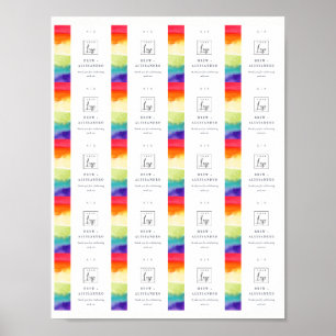 Färgt Pride Regbow Bröllop Digital Favor Tagg Poster