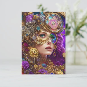 Färgt Steampunk - kort - kort
