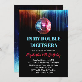 Färgt Trendig i min Dubbla ger ERA-födelsedag Inbjudningar