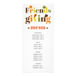 Färgt typografi Friendsgiving-menykort Reklamkort