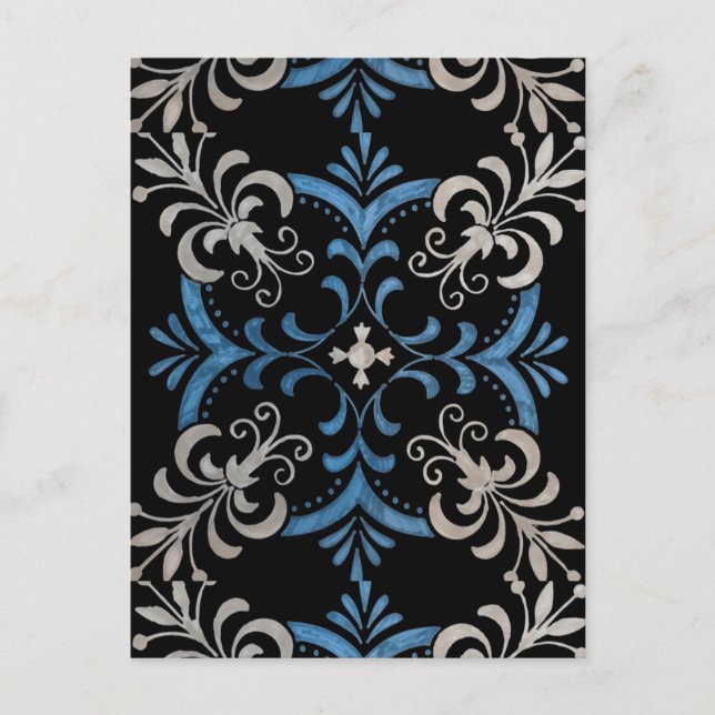 Färgt vykort för blommigtens utformning (Framsida)