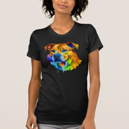 Färgtbull Dog Älskare T Shirt