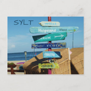 Färgtecken på Post, Hörnum, Sylt-ön Vykort