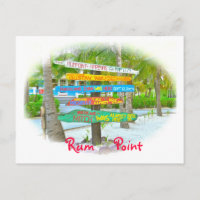 Färgtecken vid Rum Point Grand Cayman